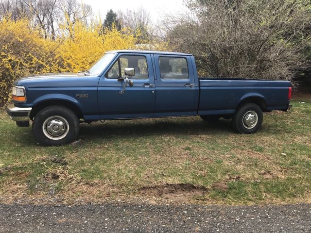 1994 Blue Ford F-350 Crew Cab Pickup