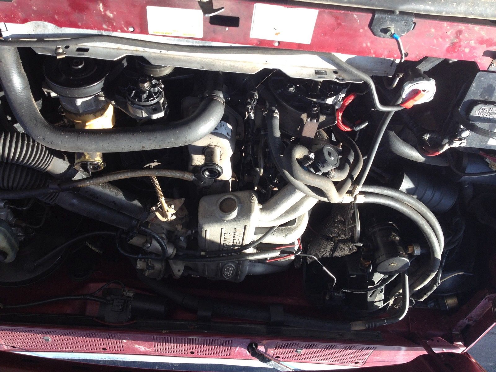 1994 Red Ford F-150 Standard Cab Pickup