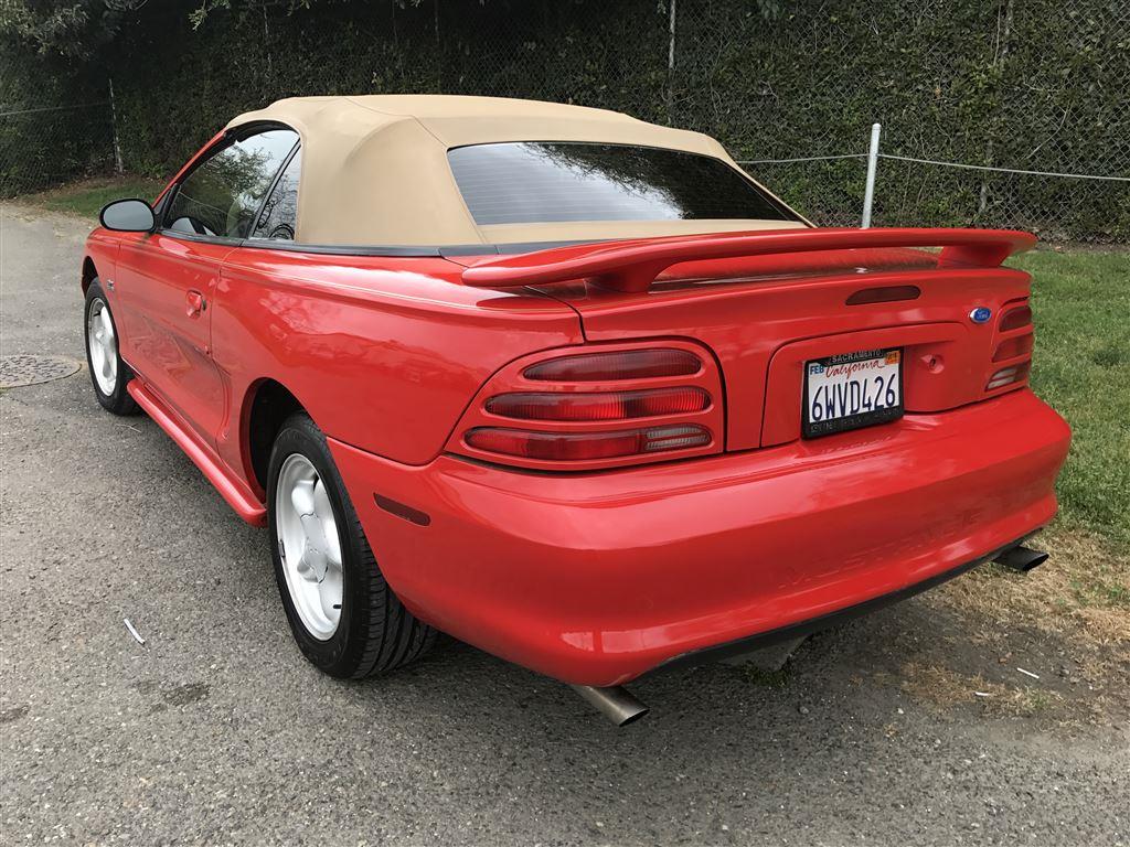 1994 Red Ford Mustang --