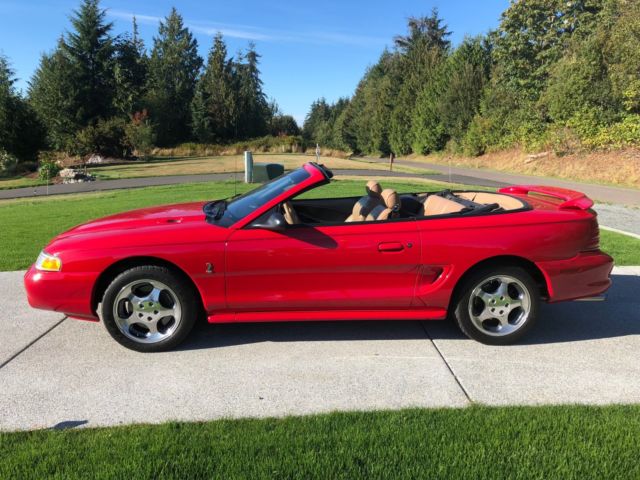 1994 Red Ford Mustang Convertible
