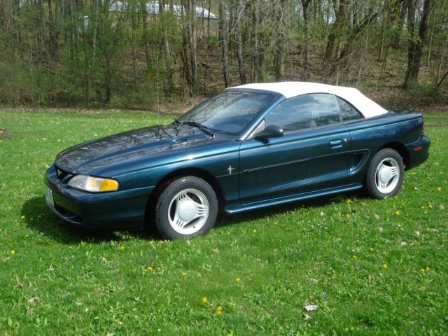 1994 Green Ford Mustang Convertible