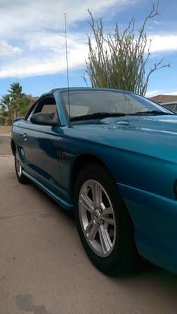 1994 Teal Ford Mustang Convertible