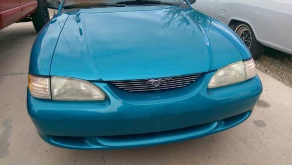1994 Teal Ford Mustang Convertible