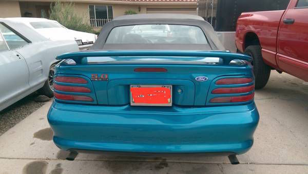 1994 Teal Ford Mustang Convertible