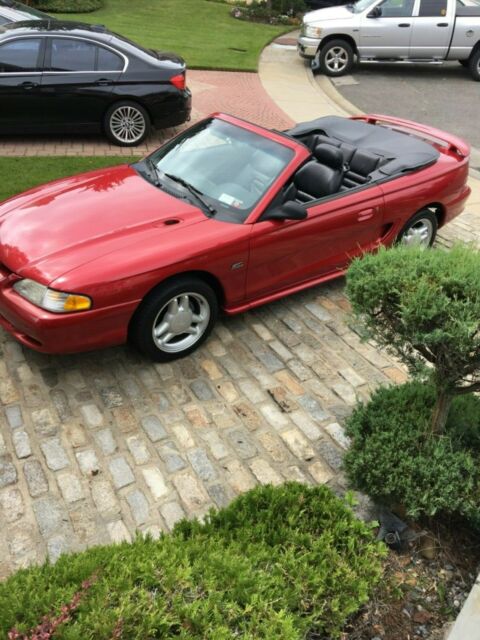 1994 Red Ford Mustang Convertible