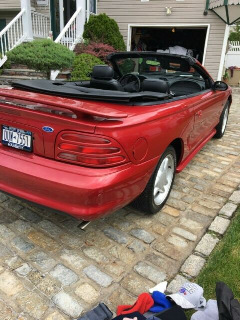 1994 Red Ford Mustang Convertible