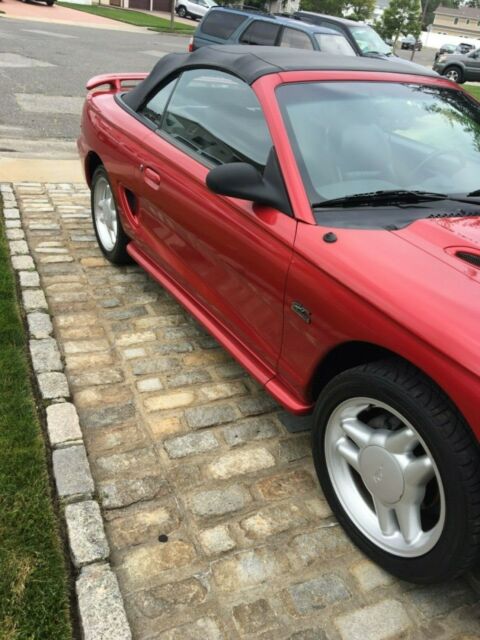 1994 Red Ford Mustang Convertible