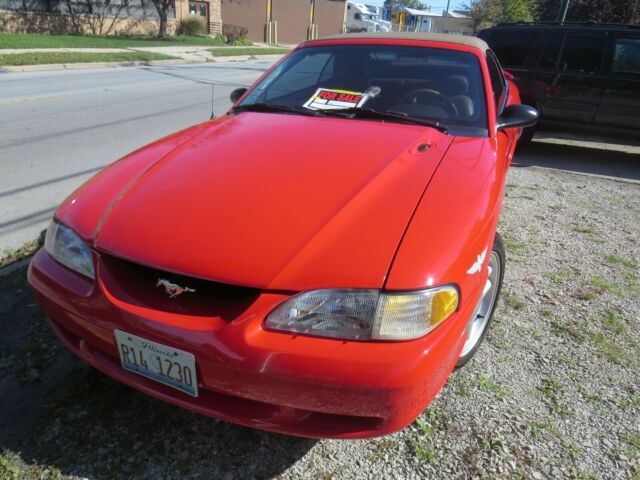 1994 Red Ford Mustang Convertible
