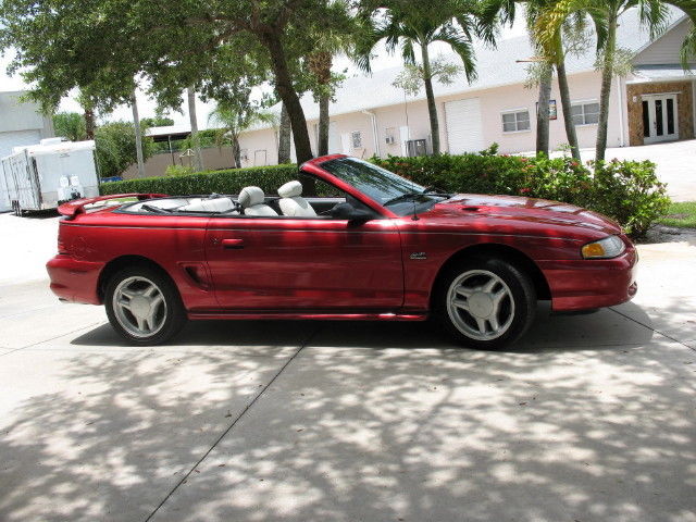 1994 Red Ford Mustang Convertible