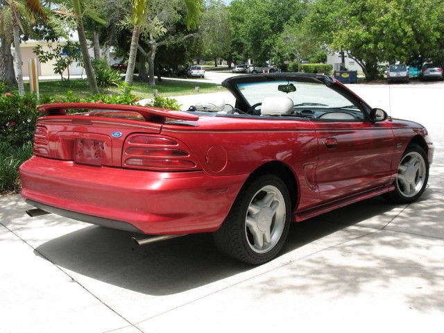 1994 Red Ford Mustang Convertible