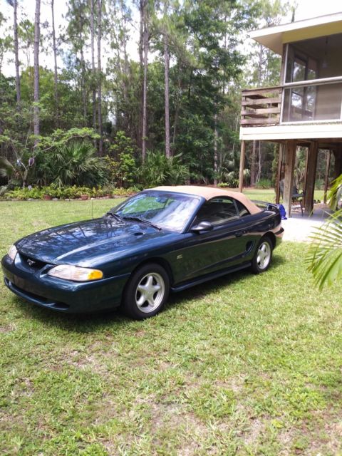 1994 Green Ford Mustang Convertible