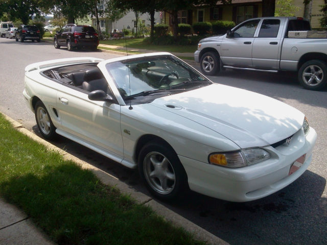 1994 White Ford Mustang Convertible