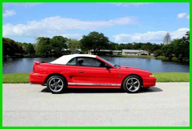 1994 Red Ford Mustang Convertible