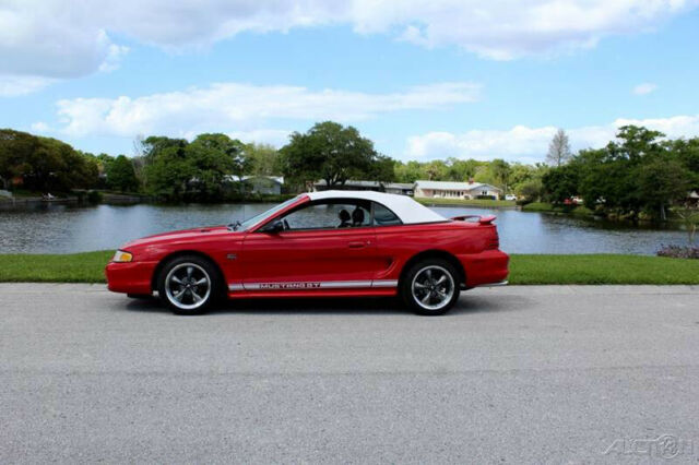 1994 Red Ford Mustang Convertible