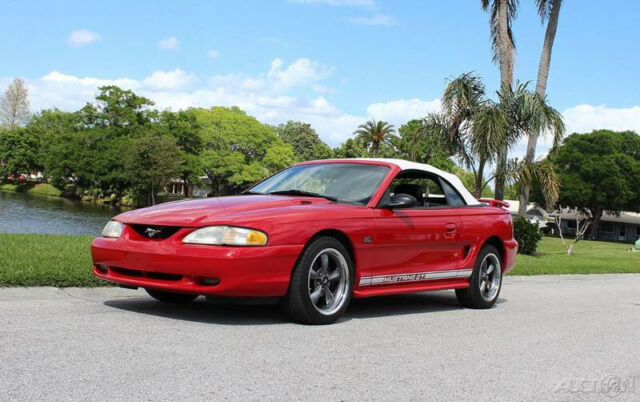 1994 Red Ford Mustang Convertible