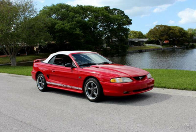 1994 Red Ford Mustang Convertible