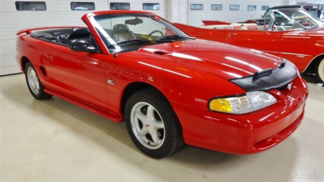 1994 Red Ford Mustang Convertible