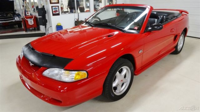 1994 Red Ford Mustang Convertible