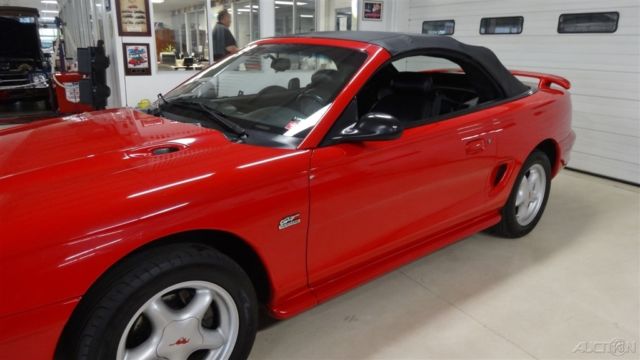 1994 Red Ford Mustang Convertible