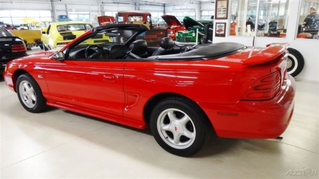 1994 Red Ford Mustang Convertible