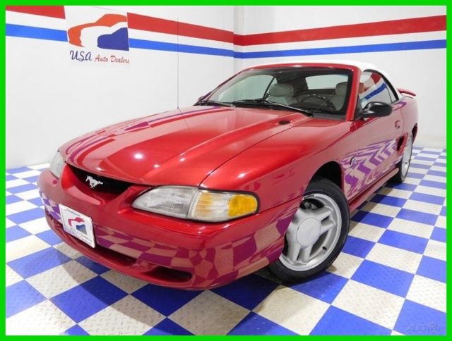 1994 Red Ford Mustang Convertible