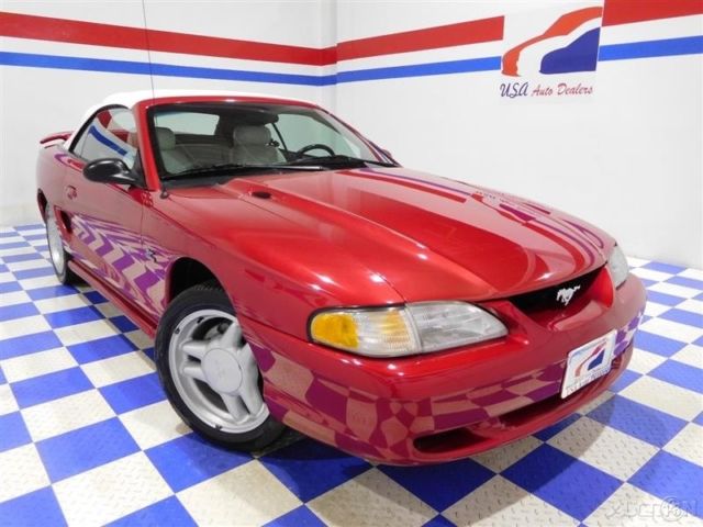 1994 Red Ford Mustang Convertible