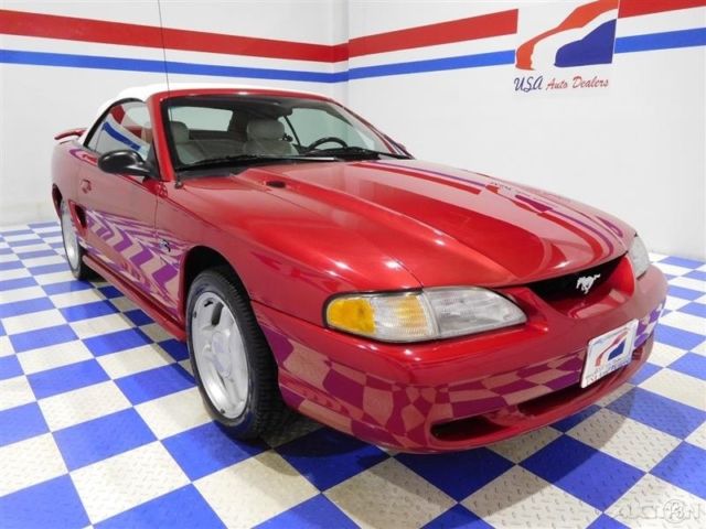 1994 Red Ford Mustang Convertible