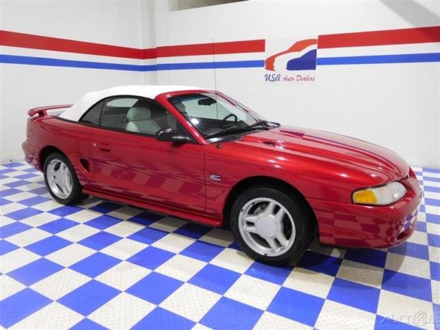 1994 Red Ford Mustang Convertible