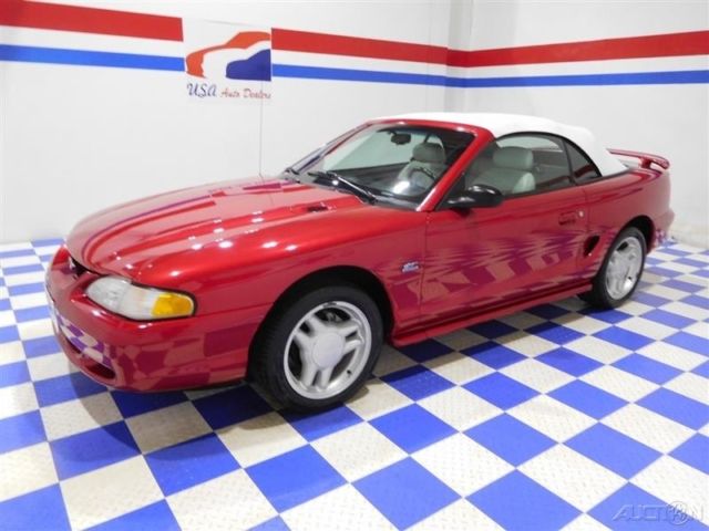 1994 Red Ford Mustang Convertible