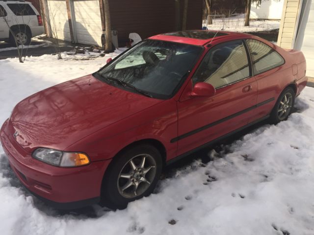 1994 Red Honda Civic Coupe