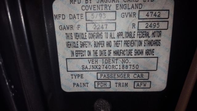 1994 Black Jaguar XJS Convertible