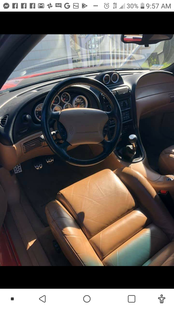 1994 Red Ford Mustang Convertible