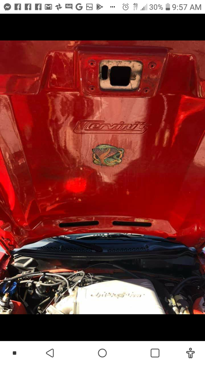 1994 Red Ford Mustang Convertible