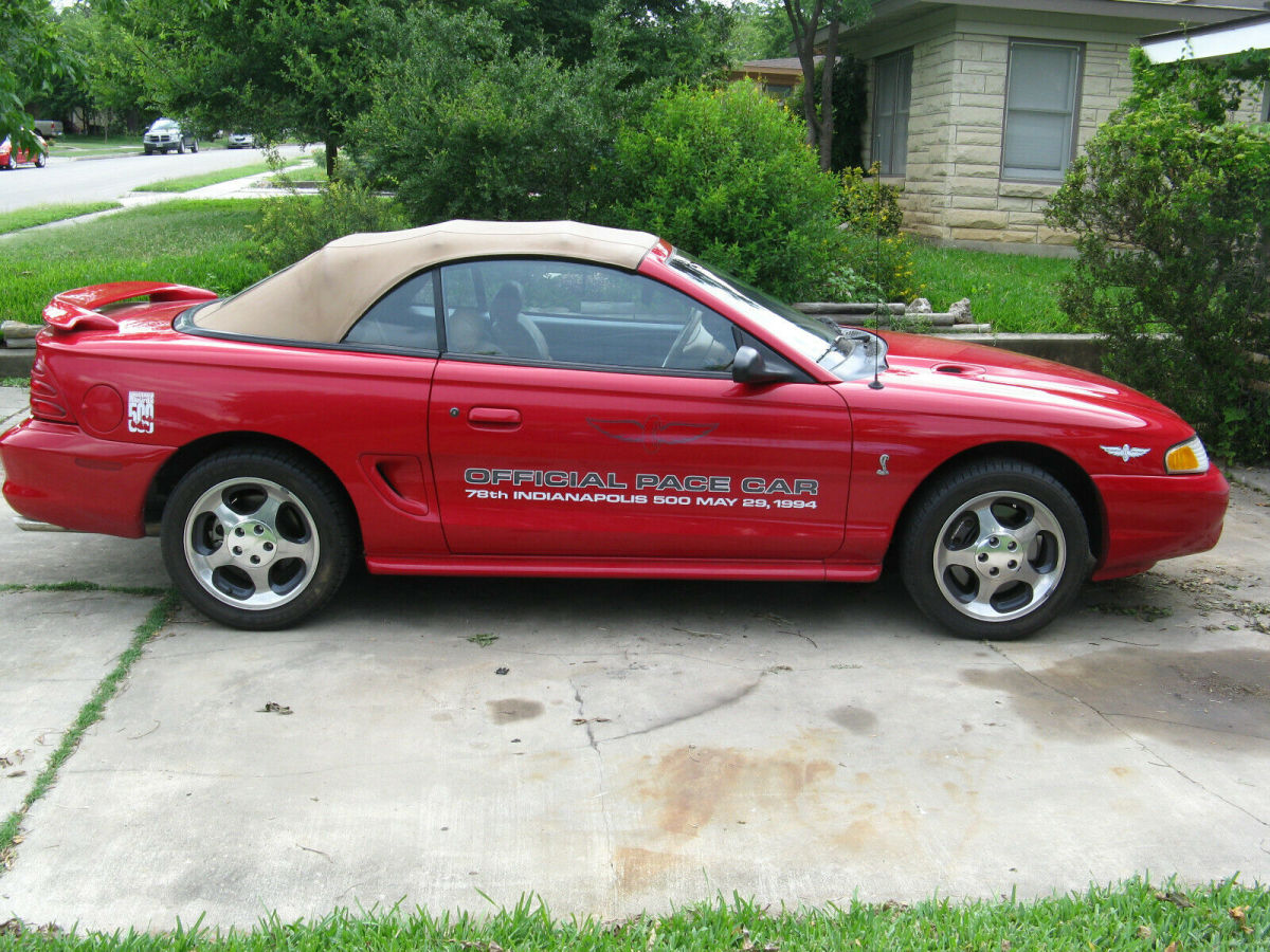 1994 Red Ford Mustang Convertible