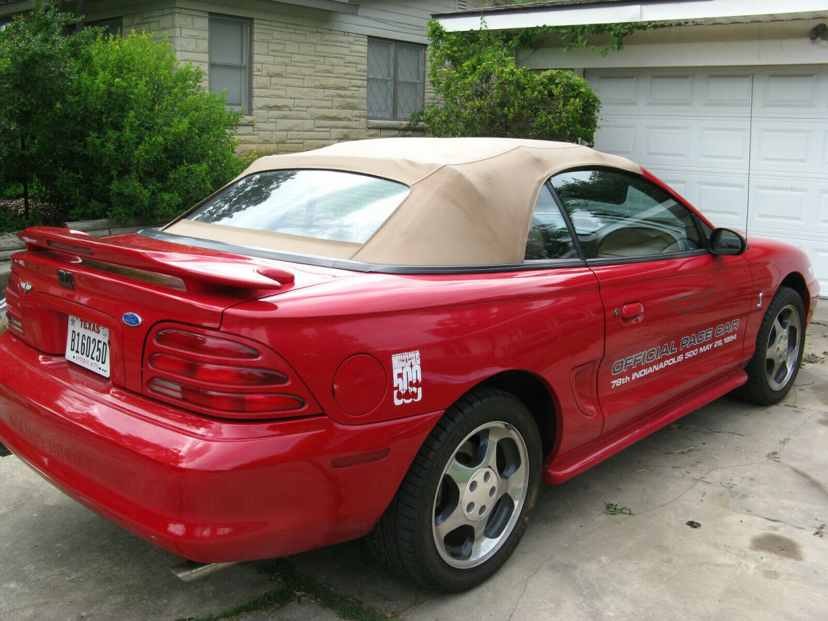 1994 Red Ford Mustang Convertible