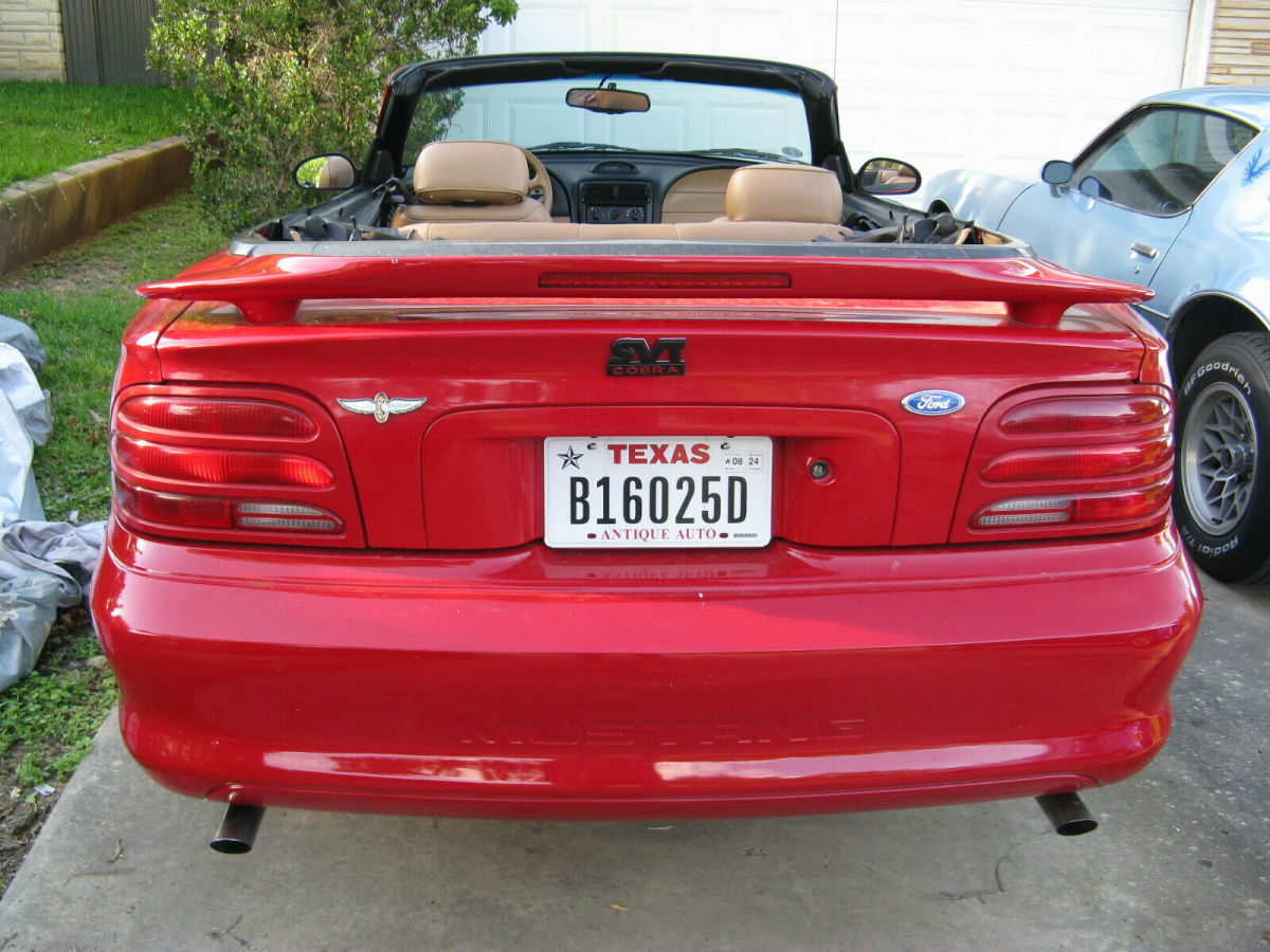 1994 Red Ford Mustang Convertible