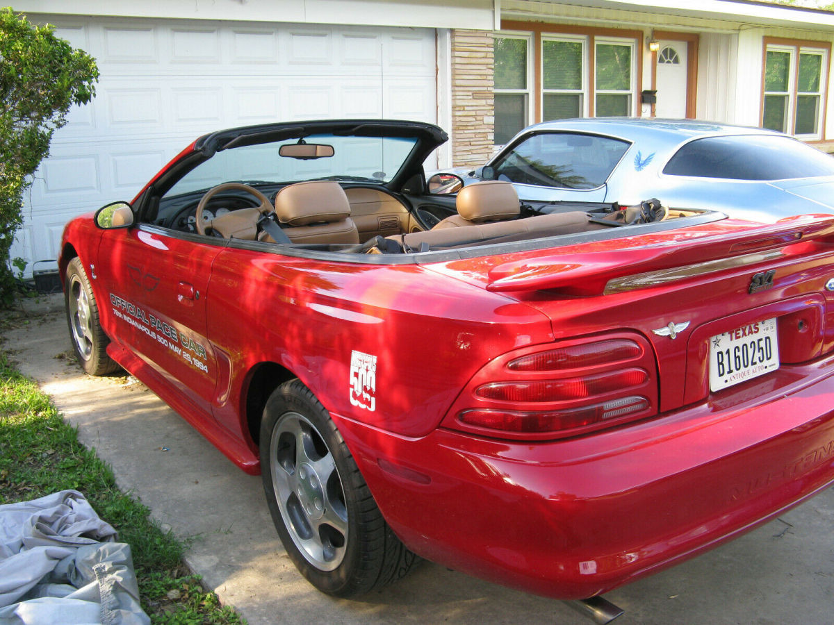 1994 Red Ford Mustang Convertible
