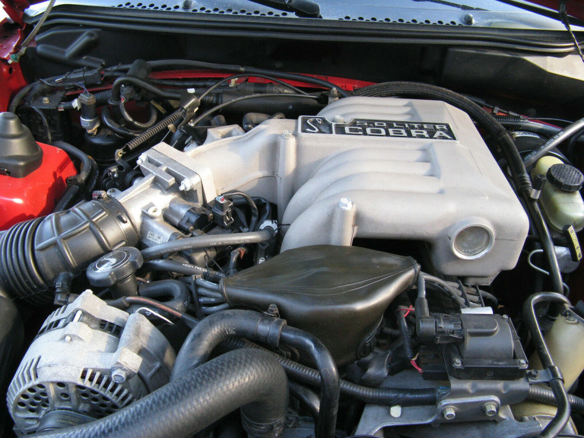 1994 Red Ford Mustang Convertible