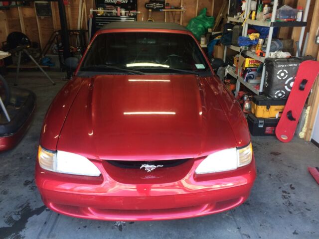1994 LASER RED Ford Mustang Convertible