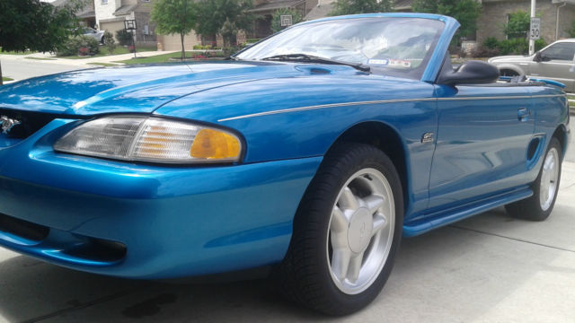 1994 Teal Ford Mustang Convertible
