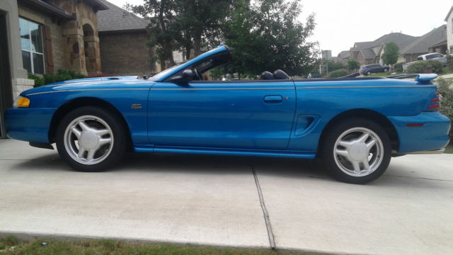 1994 Teal Ford Mustang Convertible