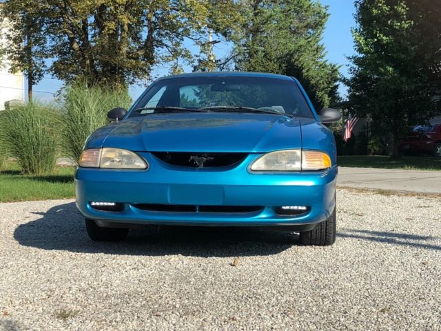 1994 Teal metallic Ford Mustang Coupe