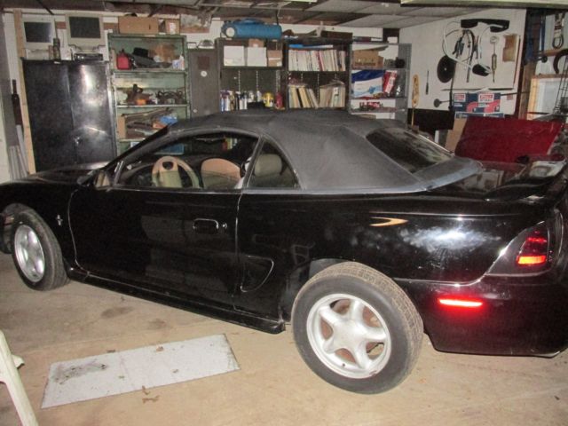 1994 Black Ford Mustang Convertible