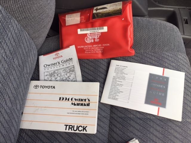 1994 White Toyota Pickup Extended Cab Pickup