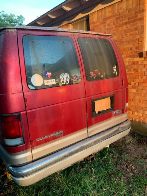 1985 Red Ford E-Series Van