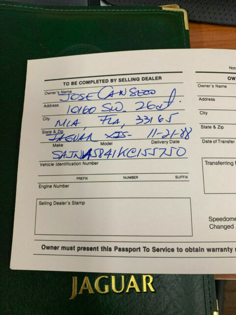 1989 Red Jaguar XJ Coupe