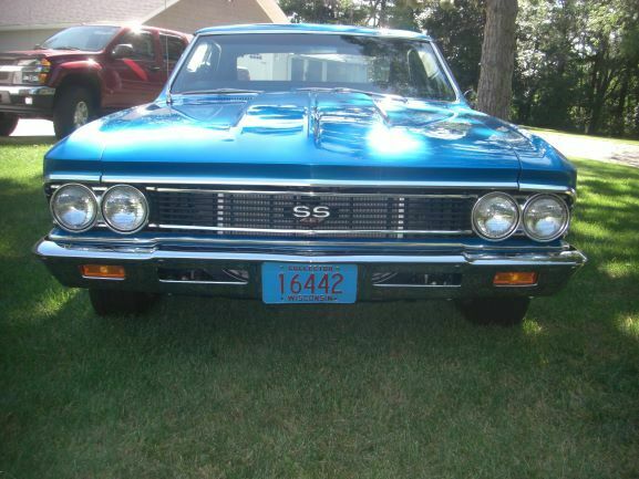 1966 Blue Chevrolet Malibu Coupe