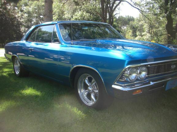 1966 Blue Chevrolet Malibu Coupe