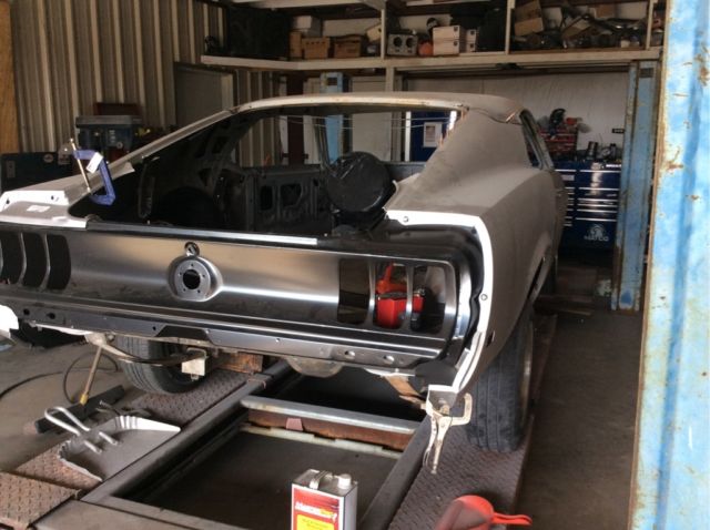 1969 White Ford Mustang