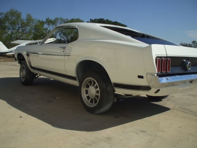 1969 White Ford Mustang